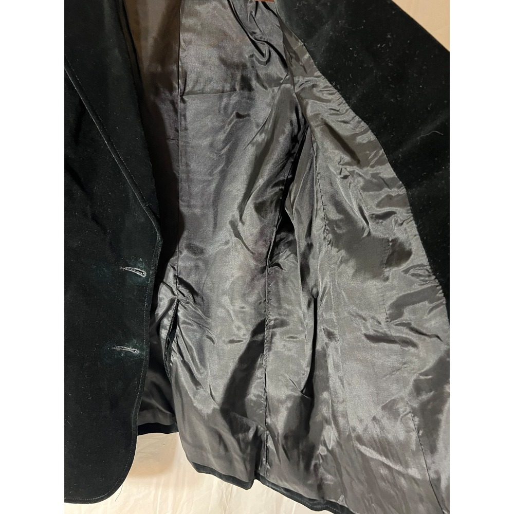As is-Koret of California Vintage Black Velvet Blazer Union USA  business pro - Picture 14 of 16
